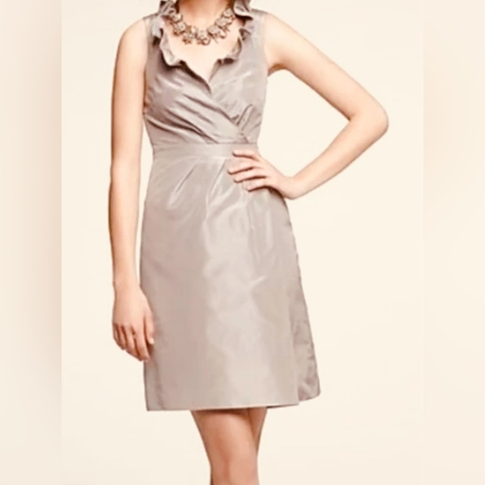 J. Crew Blakey Taffeta Fawn Color Formal Dress size 4